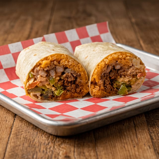 Lunch Bistec Burrito.